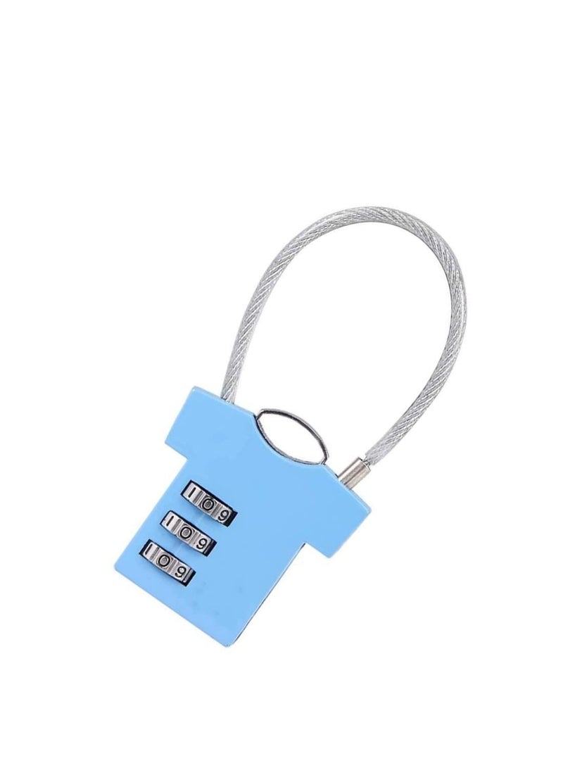 Y&D 3 Digit Combinations Padlock The Safe Cipher Lock Mini Zinc Alloy Resettable Code Lock, Blue, White, Pink, Black Locks (4 Pack)  - Image 3