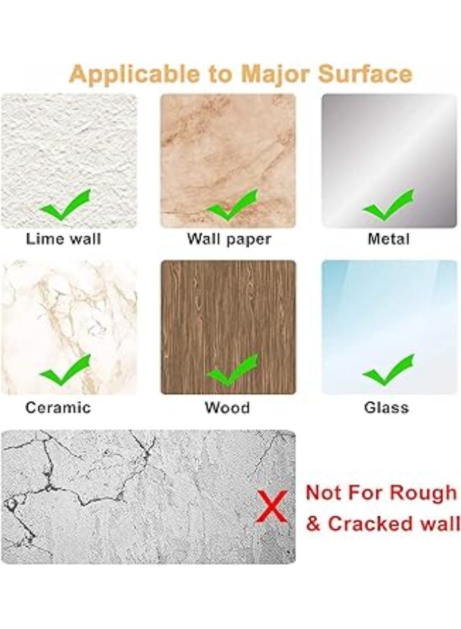 مقبض الباب حارس الجدار, الباب وقف حامي الجدار اللاصق الذاتي, ناعمة شفافة المطاط الباب العازل, قابلة لإعادة الاستخدام الباب وقف حرس لوحة, 6 قطعة مجموعة لمقابض الباب وأبواب الثلاجة - Image 4