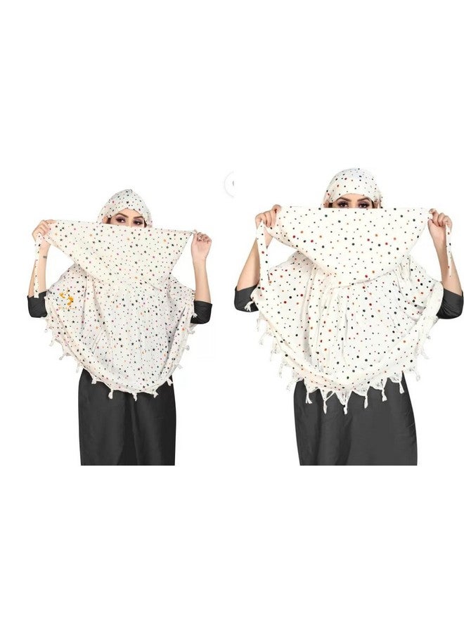 SHREEJI ENTERPRISE.COMBO.White Scarf Anti Pollution Full Face Long Scarf. Free Size Made With Rayon Fabric. UV Sun Rays Protection Mask For Women & Girl. Dust Mask, Summer Friendly Scarf (8,16)  - Image 3