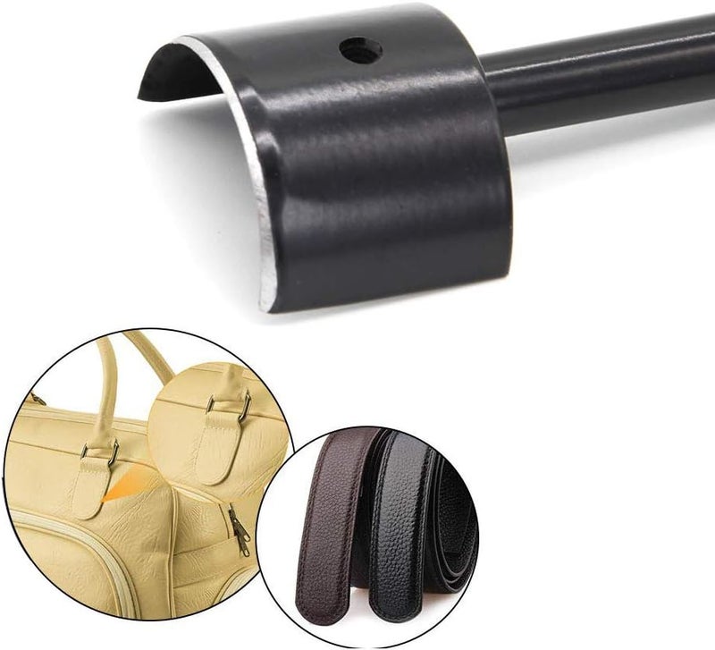 Aulufft 6 Pcs Leather Craft Tools Half-Round Cutter Punch Leather Belt End Cutter Leather Craft Tools for Crafting Strap Belt Wallet and Bag End DIY (15.20.25.30.35.40mm) - Image 4