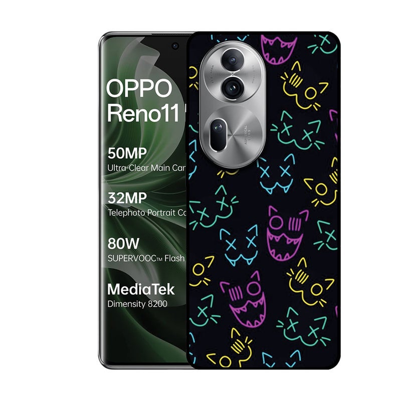 EYE CATCH Printed Protective Case Cover For Oppo Reno 11 Pro -  Smiley Face - Image 1