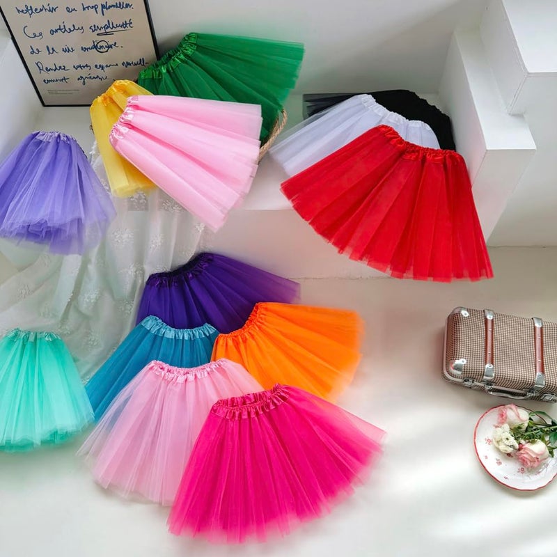 BGFKS Tutu Skirt for Girls,5 Pack Tutu Skirt Set with Hairclips for 2-8 Years. - Image 5
