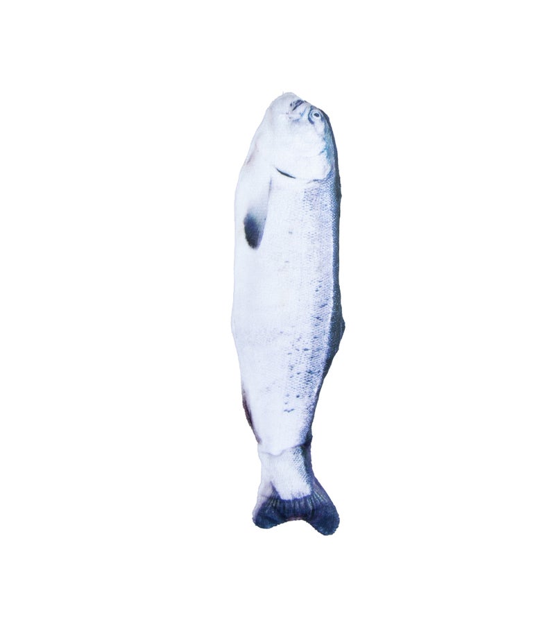 Daiso Fish Soft Toy for Cats – Plush Cat Chew & Kick Toy – Interactive Catnip Fish Toy for Hunting, Biting & Play – Soft Squeaky Cat Toy for Indoor Cats & Kittens - Image 2