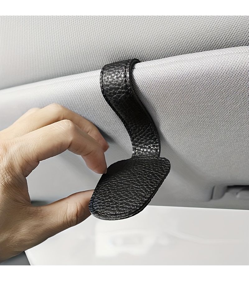 Grey PVC Car Sun Visor Glasses Clip With Sausage Lips Big Eyes Pattern - Image 3