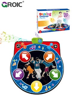 GROIC Dance Mat for Kids-GROIC Music Dance Pad-5 Music, 5 Keys and 2 Game Modes, Dancing Challenge Toys with Light Up, Adjustable Volume, Interactive Dancing Game Play Mat, Gift for Girls Boys Ages 3+  - Image 1