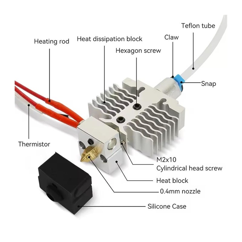 Ender 3 Neo Hotend Kit 24V 40W Heater Block Thermistor for 3D Printer - Image 5