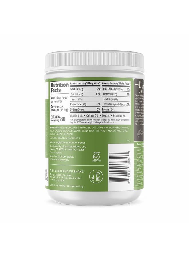Primal Kitchen مسحوق لاتيه كولاجين ماتشا كيتو، ببتيدات كولاجين خالية من السكر، 9.33 أونصة - Image 2