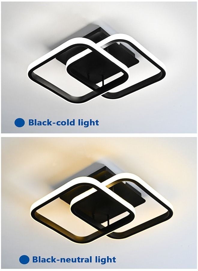 Haikomin - LED Hallway Access Ceiling Light Balcony Aisle Light Home Foyer Kitchen Ceiling Light Black - Image 1