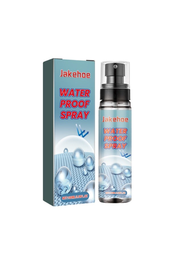 Jakehoe Nano Rain & Stain Waterproof Spray, Shoe Protector & Water Repellent for All Shoes, Bags & Fabrics – Nano Technology, Long-lasting Protection, Chrome Finish (1Pcs 100ml)  - Image 1