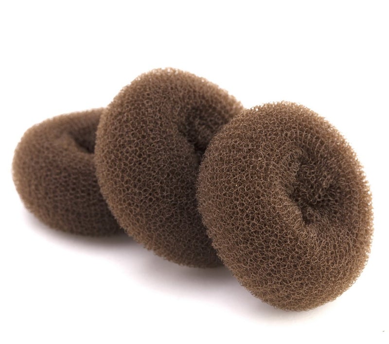 AJOY AJOY 3 Pcs Mini Size Brown Small Bun Maker for Kids Sock Bun Donut for Thin Hair Doughnut Bun Form Toddler for Girls Dance Child Ballet Ballerina Etc 226 Inch 