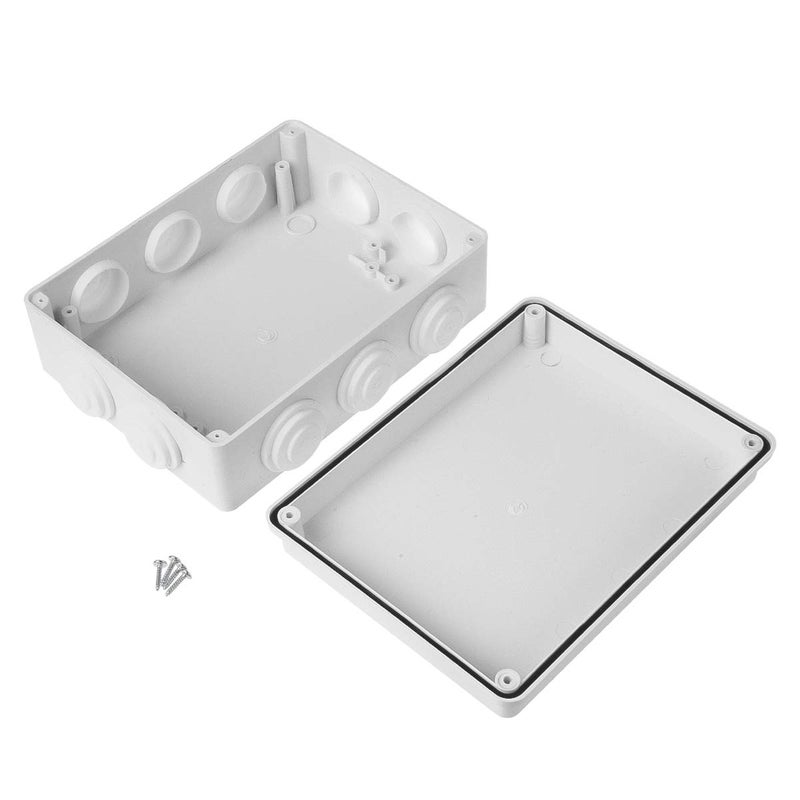 YXQ 200x155x80mm Electrical Junction Box w Holes IP65 Waterproof Dustproof Universal Electric Project Enclosure (7.9 x 6.1 x 3.1inches) - Image 1