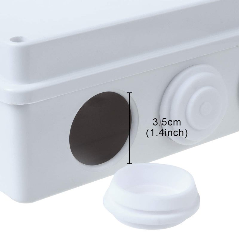 YXQ 200x155x80mm Electrical Junction Box w Holes IP65 Waterproof Dustproof Universal Electric Project Enclosure (7.9 x 6.1 x 3.1inches) - Image 2