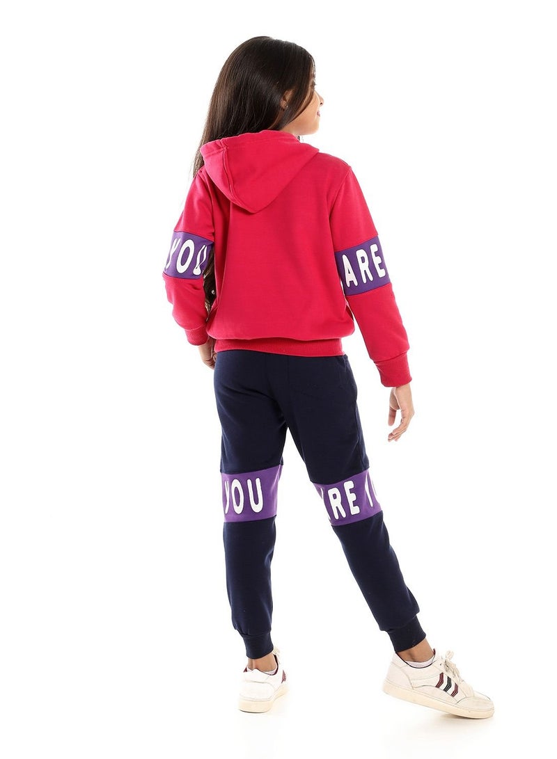 Caesar Printed Girls Training Suit - Image 3