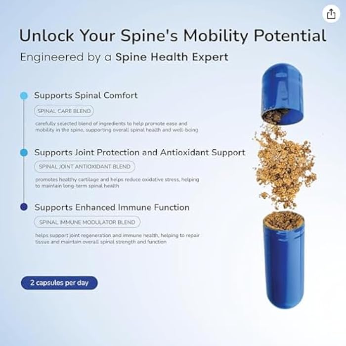 Daily Spine & Joint Supplement - NSF Certified - Neurosurgeon Formulated to Support Joint Health & Balance Functional Longevity - Devils Claw, Chondroitin, Glucosamine - 60 Capsules - Image 4
