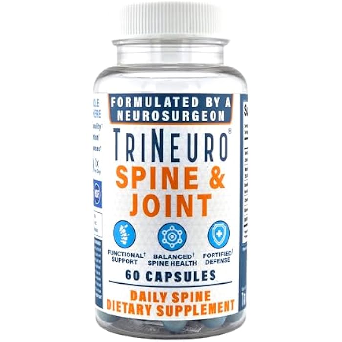 Daily Spine & Joint Supplement - NSF Certified - Neurosurgeon Formulated to Support Joint Health & Balance Functional Longevity - Devils Claw, Chondroitin, Glucosamine - 60 Capsules - Image 1