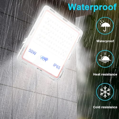 Gesto 50W Lens Flood Light – Ip66 Waterproof Led Lights with 120 Wide Beam | Halogen Light,Focus Light for Yard,Showroom,Shop, Factory,Garden,Temple,Tent, Warehouse,Playground (Cool White)-Pack of 1 - Image 2