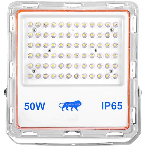 Gesto 50W Lens Flood Light – Ip66 Waterproof Led Lights with 120 Wide Beam | Halogen Light,Focus Light for Yard,Showroom,Shop, Factory,Garden,Temple,Tent, Warehouse,Playground (Cool White)-Pack of 1 - Image 1