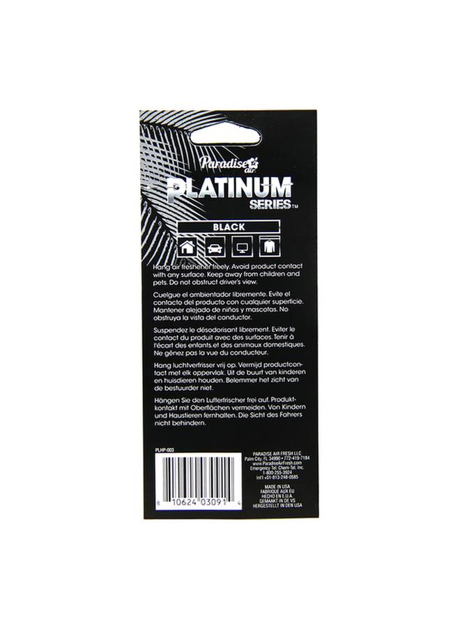 Paradise Platinum Series Long Lasting Paper Hanging Air Freshener Black - Image 2