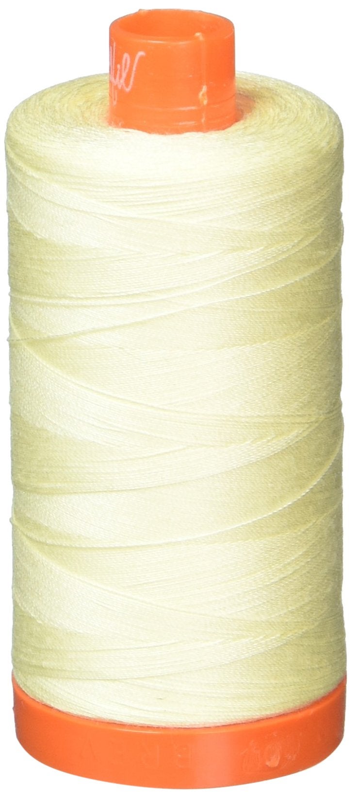 Aurifil Mako Cotton Thread Solid 50wt 1422yds Light Lemon - Image 5