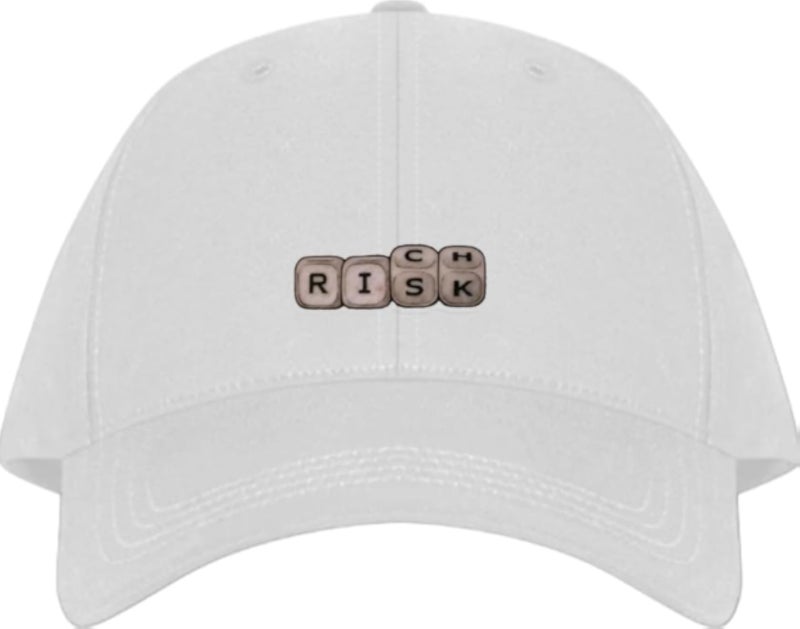 RISK Plain unisex baseball cap White