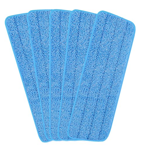H-Gamely 16.5 inch Reusable Mop Pads Microfiber Spray Mop Replacement Heads for Wet/Dry Mops Compatible with Bona Floor Care System (5 Pack) - Image 1