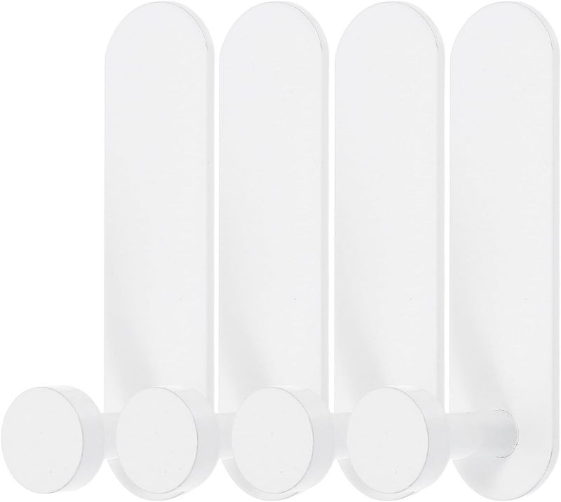4pcs No Drill Hooks Heavy Duty Strong Adhesive Wall Coat Hangers Removable Self Stick Hooks for Entryway Door Hat and Towel Hanging - Image 1