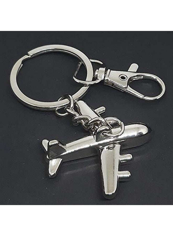 Aura Gift Keychain Keyring for Co Pilot Flight Attendent Air Hostess Host Captain Commander Metal Keyring for Bike Car Keys Silver Keychain - Image 4