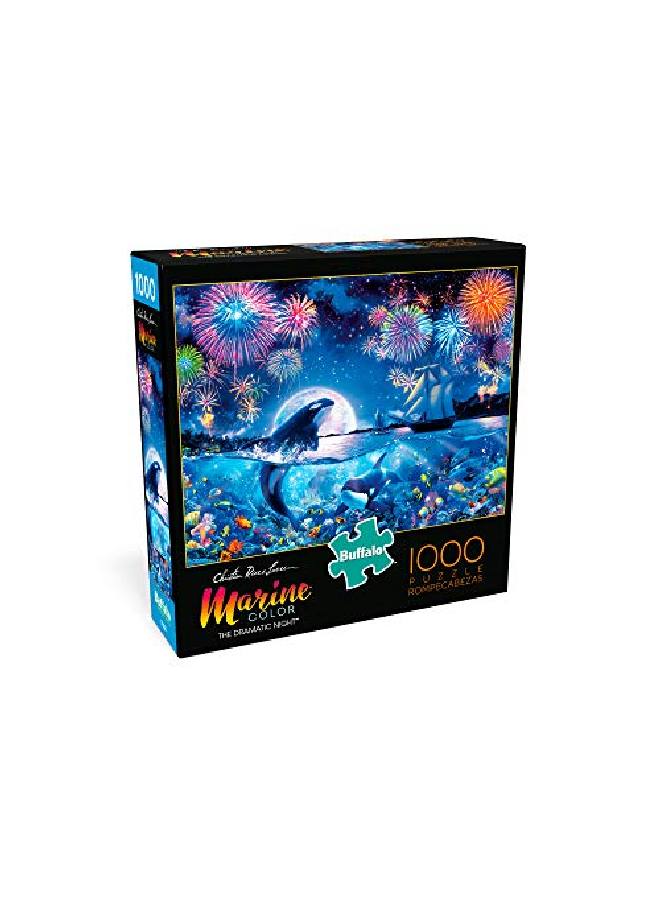 Buffalo Games The Dramatic Night 1000 Piece Jigsaw Puzzle Multicolor 26.75"L X 19.75"W - Image 4