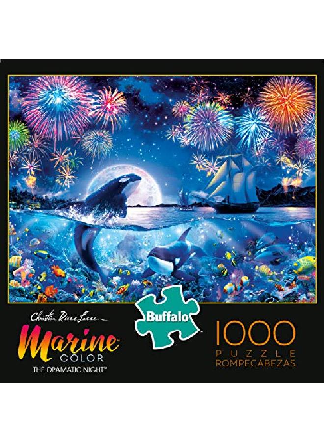 Buffalo Games The Dramatic Night 1000 Piece Jigsaw Puzzle Multicolor 26.75"L X 19.75"W - Image 3