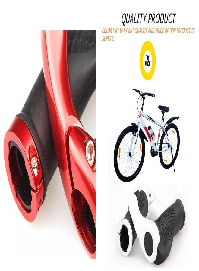 Wavva® Mountain Bicycle Grips with Vice Handlebar MTB Bike Rubber Shockproof Comfortable Handlebar Durable Anti-Slip for Cycling. (Multi-Color) - Image 4