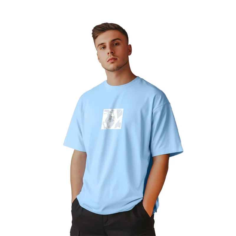 Light Blue Oversized Fit T-Shirt for Men