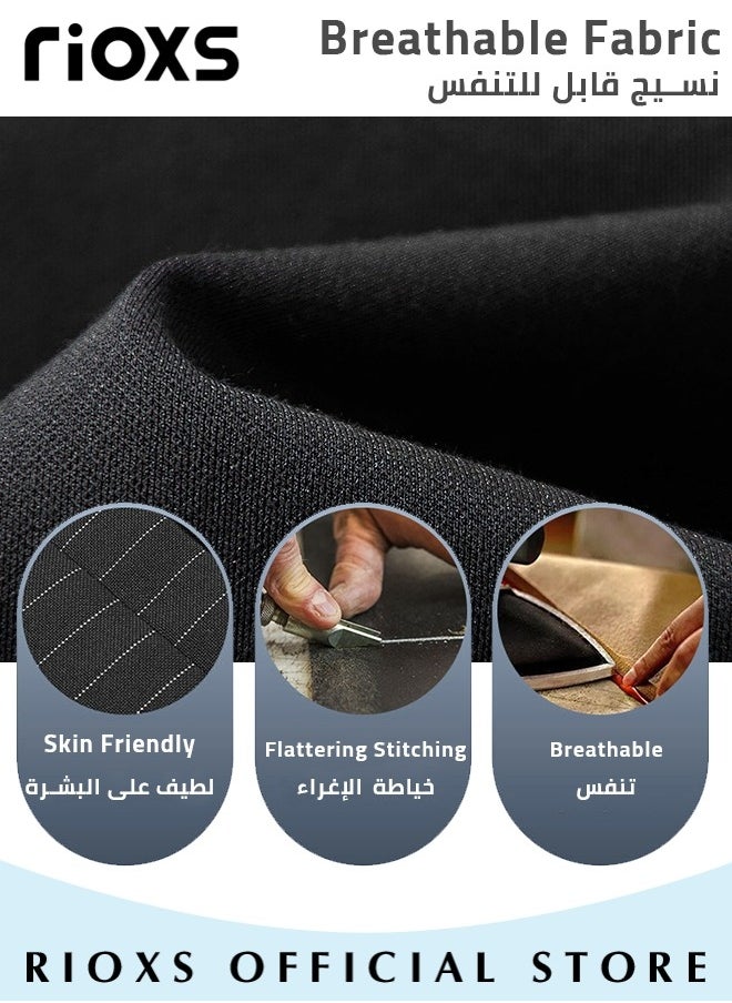 RIOXS - 4pcs Formal Dresswear for Kids Boys Gentleman Suits Set Ceremony Clothing Set with Short Sleeves Shirt Bowtie Pants and Suspender for Party Wedding Performance and Formal Occasions - Image 1