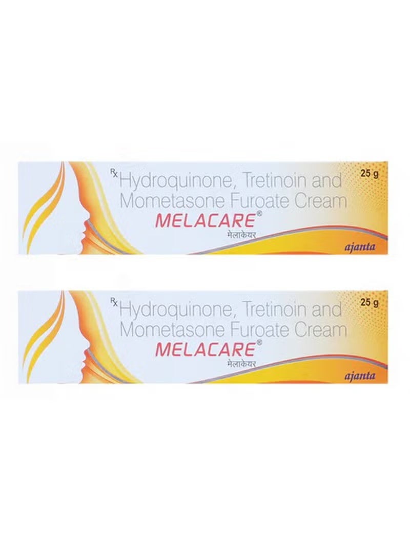 Melacare cream for facial skin care and treatment of melasma, dark spots, hyperpigmentation and wrinkles 25 grams ( 2 Pack )