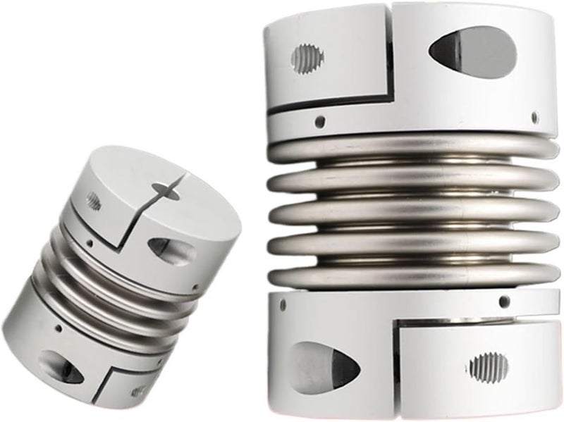 Aluminum Alloy Bellows Coupling Stainless Steel Elastic Encoder Motor High Torque Keyway Size 8x9 525 - Image 1