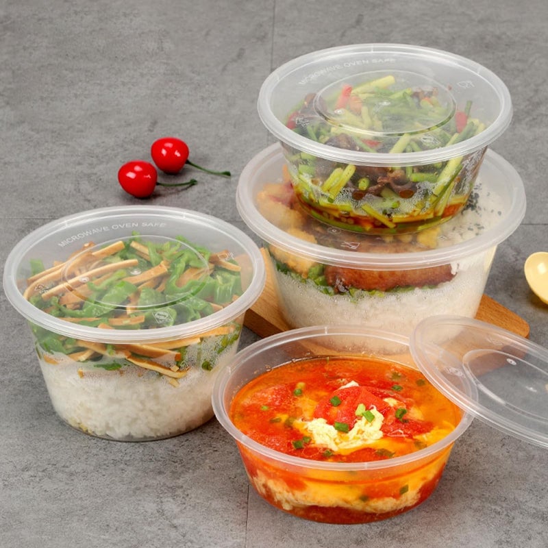Levemolo 100pcs Disposable Take-out Sauce Cups with Lids 50ml Plastic Condiment Containers for Lunch Boxes and Food Service - Image 5