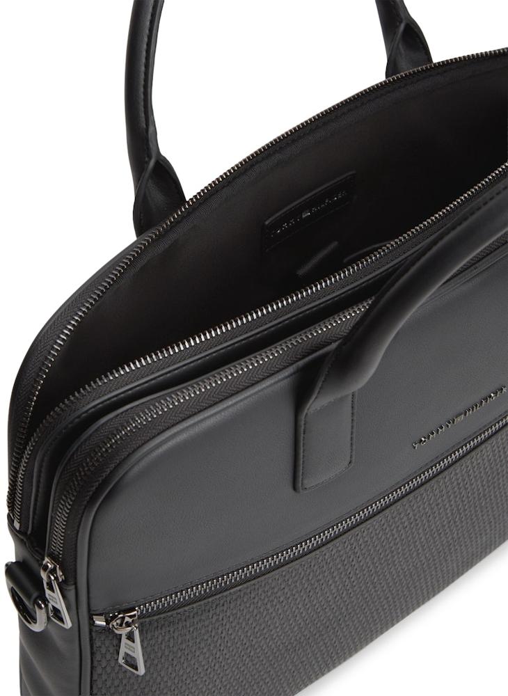 TOMMY HILFIGER Woven Panel Laptop Bag - Image 4