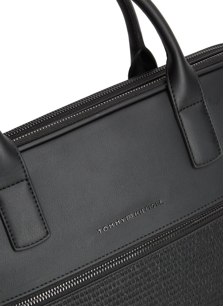 TOMMY HILFIGER Woven Panel Laptop Bag - Image 3