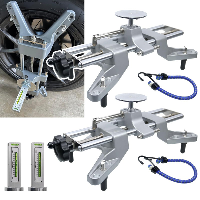 RULLINE 2 Sets Wheel Clamp Magnetic Adapter Wheel Alignment Tool for Precise Camber Caster Gauges Compatible with 1125 Rims Camber Alignment Tool Universal Tire Repair Tool