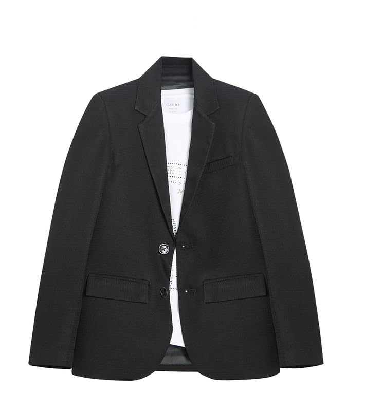 CAVIO Boys Cotton Blend Full Sleeves Solid Blazer - Image 1