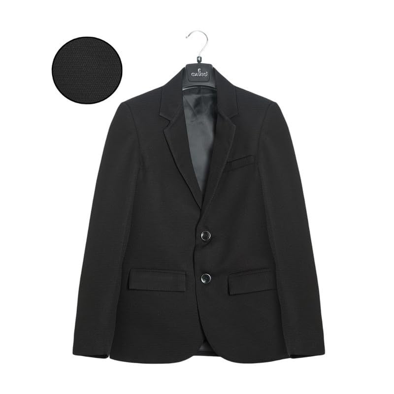 CAVIO Boys Cotton Blend Full Sleeves Solid Blazer - Image 4