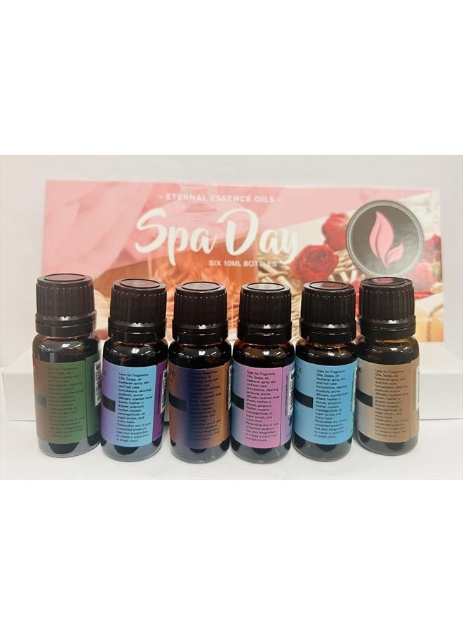 Eternal Essence Oils - Spa Day - Gift Set of 6 Premium Fragrance Oils - Lavender Breeze, Sweet Rain, Coconut Sandalwood, Black Fig & Honey, Patchouli Saffron and Spa - Image 1