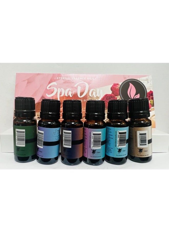 Eternal Essence Oils - Spa Day - Gift Set of 6 Premium Fragrance Oils - Lavender Breeze, Sweet Rain, Coconut Sandalwood, Black Fig & Honey, Patchouli Saffron and Spa - Image 1