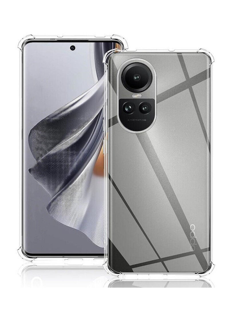 ماركة غير محددة For Oppo Reno 10 Pro 5G Shock Proof Silicone protective Back Case Cover Transparent  - Image 1