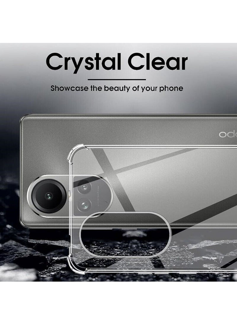 ماركة غير محددة For Oppo Reno 10 Pro 5G Shock Proof Silicone protective Back Case Cover Transparent  - Image 4
