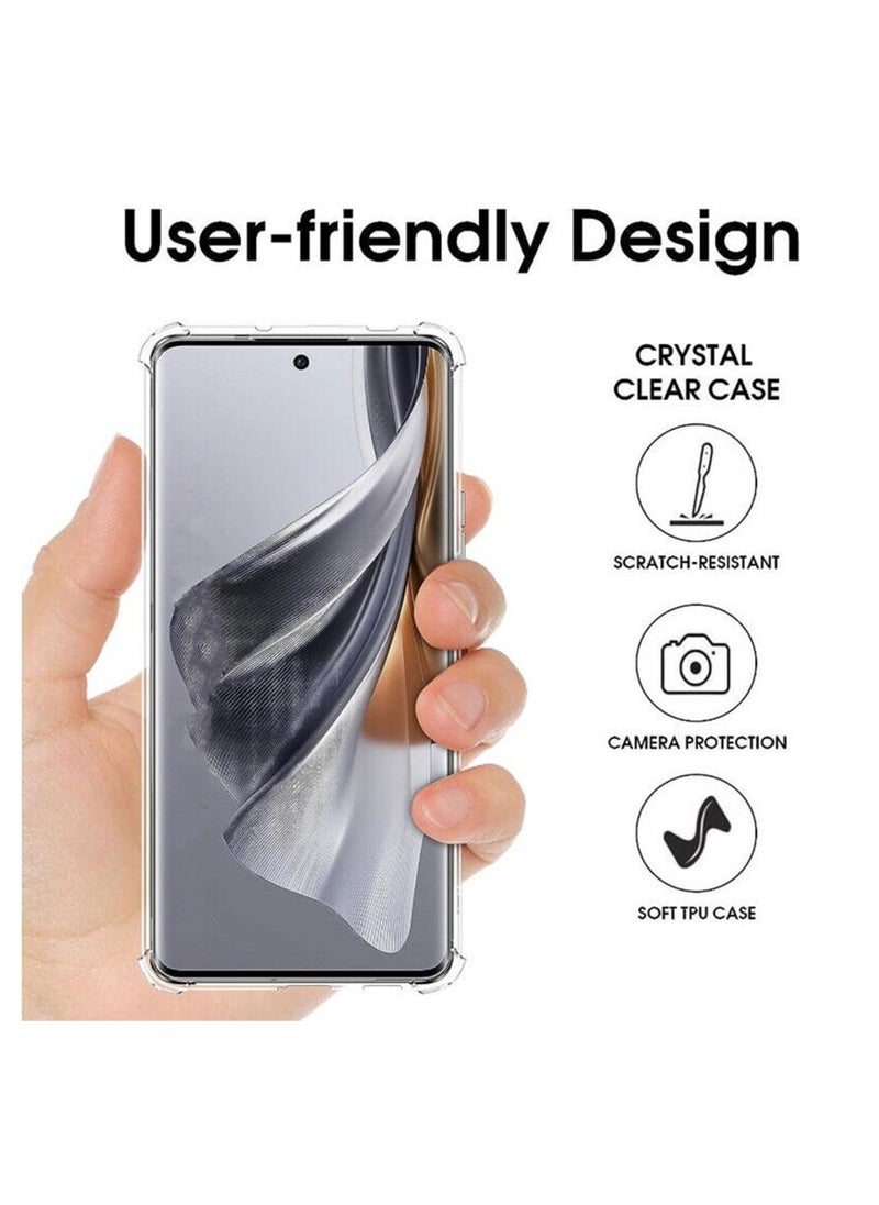 ماركة غير محددة For Oppo Reno 10 Pro 5G Shock Proof Silicone protective Back Case Cover Transparent  - Image 3