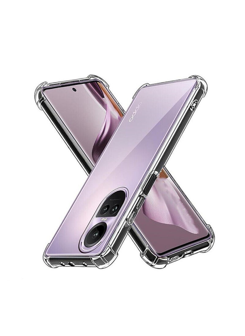 ماركة غير محددة For Oppo Reno 10 Pro 5G Shock Proof Silicone protective Back Case Cover Transparent  - Image 2
