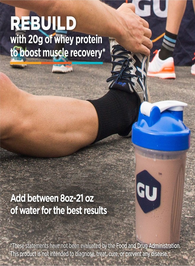 Gu Energy مشروب GU Energy Roctane Ultra Endurance Protein Recovery، خالٍ من الغلوتين وحلال، يدعم التعافي بعد أي تمرين، عبوة تحتوي على 15 حصة، بنكهة سموثي الشوكولاتة - Image 2