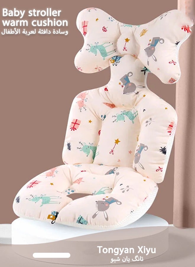 Beauenty Baby Stroller CushionSeat Pad Liner Blue Baby Seat Pad Liner for StrolleSoft and Breathable 3D Air Mesh Cotton Universal Baby Stroller Cushion Infant Stroller Liner Insert Car Seat Liner Cover, Non - Image 1