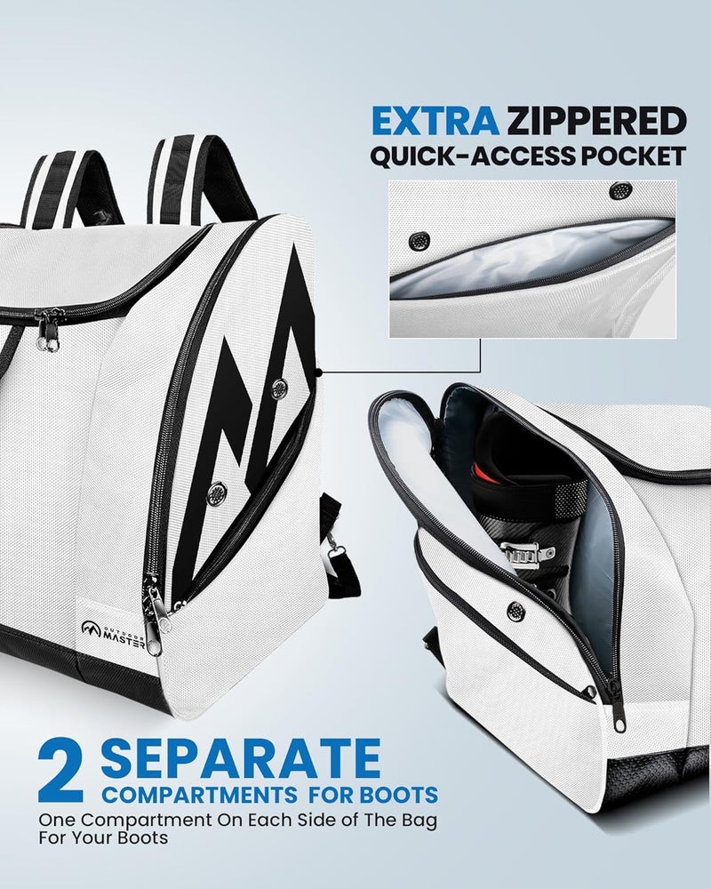 OutdoorMaster Boot Bag - 50L Ski Boots and Snowboard Boots Bag, Excellent for Travel with Waterproof Exterior & Bottom - for Men, Women and Youth - Image 4