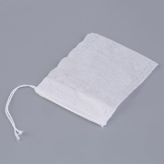 100-Pack Disposable Tea Filter Bags - Loose Leaf Tea Infuser with Drawstring, Non-Woven Fabric Sachet Bags for Coffee & Herbs - Image 3